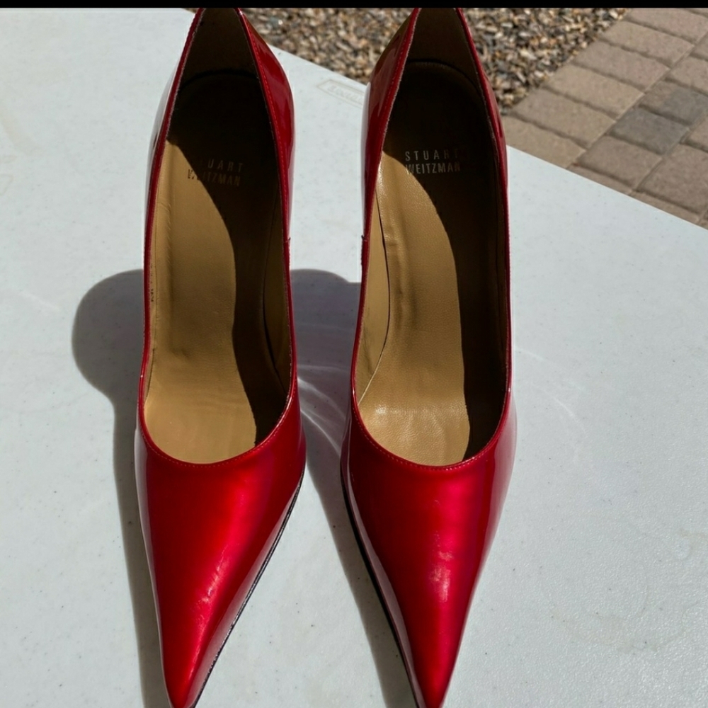 Red Patent Heels